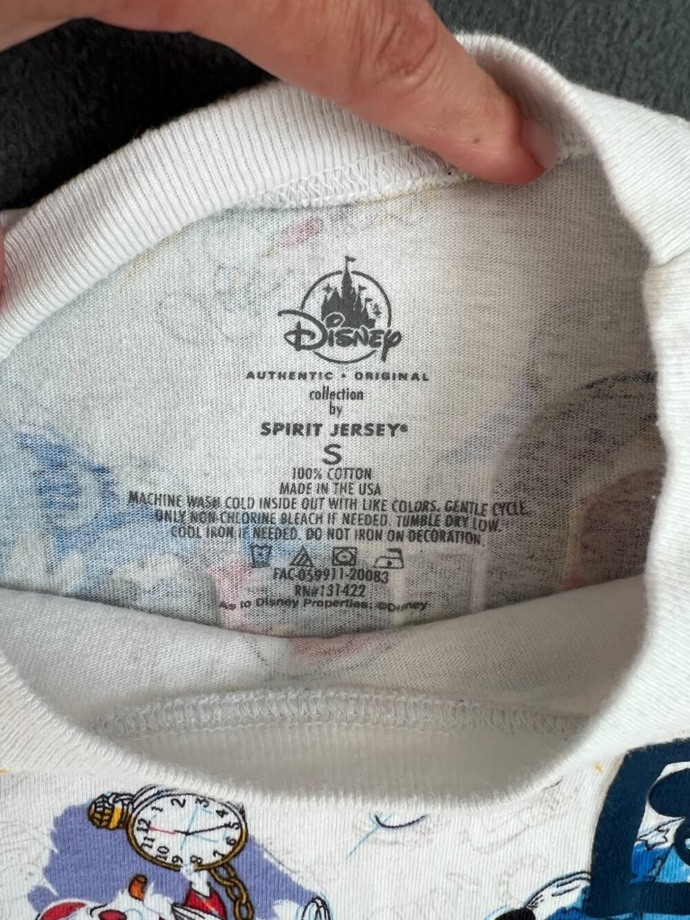 Disney Parks Ink & Paint Disneyland Resort Spirit Jersey Adult Size S Cotton USA - Picture 6 of 8